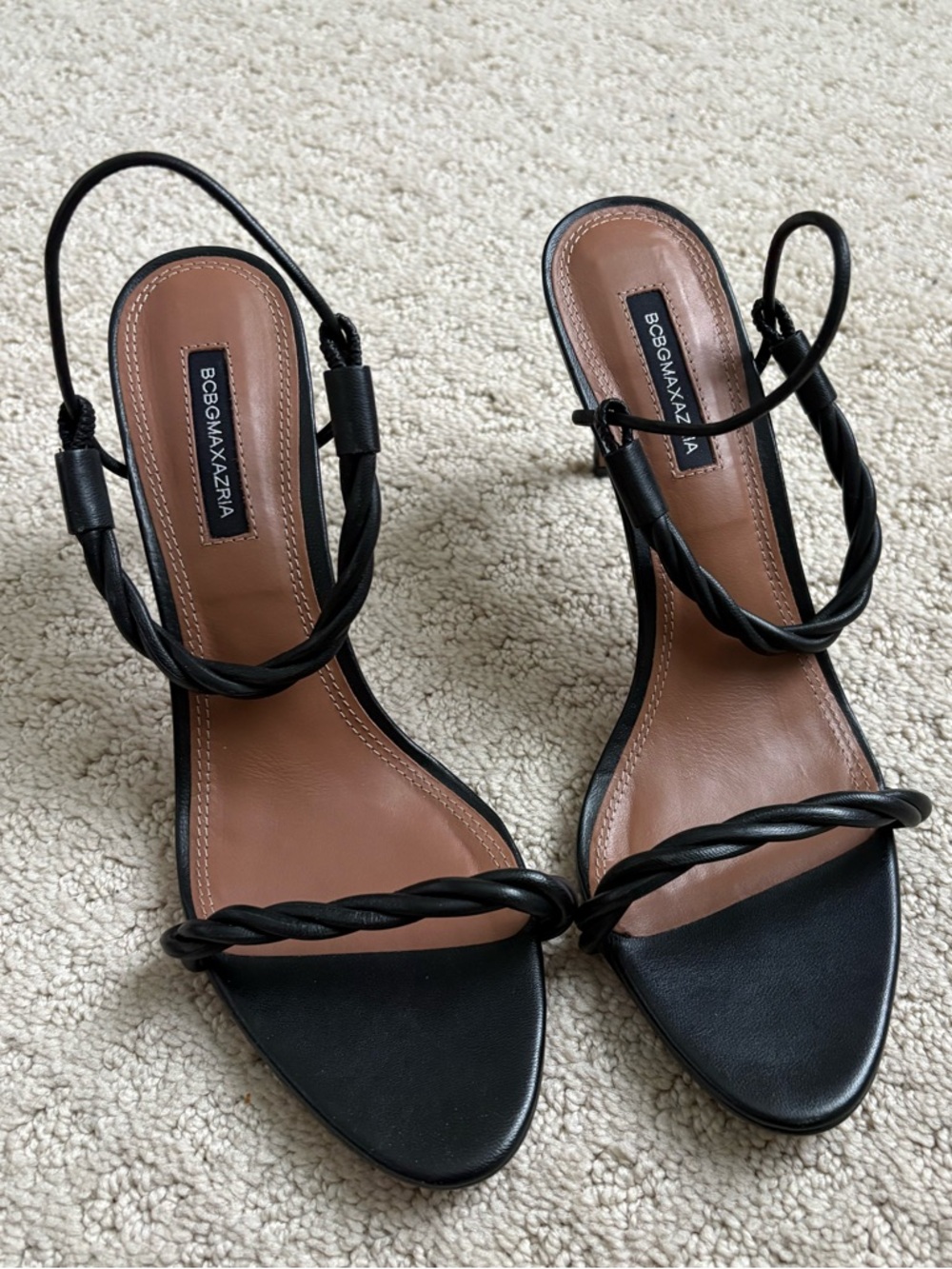 BCBG Maxazria black sandals 7.5